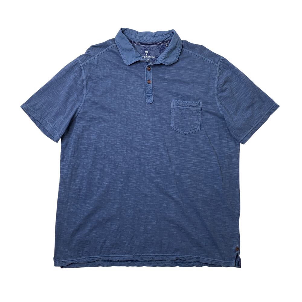 Tommy Bahama Shirt Mens XL Extra Large Cadet Condesa Canyon Polo Button Placket